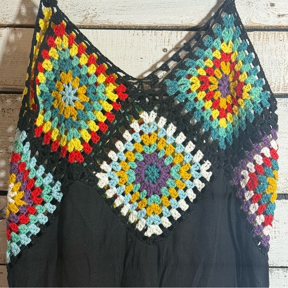 Small Cupshe Glenda Slip Crochet Mid Length Cover-up Dress Boho Beach Vacation - Picture 5 of 8